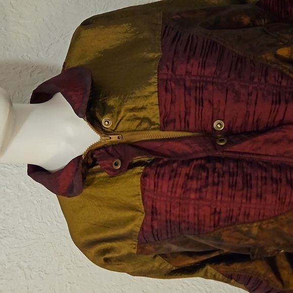 VTG COLIN 1980s Metallic Floral Swisher Windbreaker Jogger Suit - Picture 6 of 12